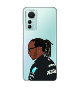 Xiaomi Mi 12 Lite Uyumlu Lewis Hamilton Desenli Şeffaf Telefon Kılıfı