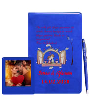 Sevgililer Gününe Özel Mavi Defter Kalem & Instagram Çerçeve Hediye Seti 9
