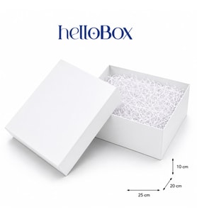 Premium Beyaz Hediye Kutusu - Ekstra Kalın Sert Mukavva, İçi Kırpık Kağıt Dolgulu Lüks Kutu (25x20x10 cm)