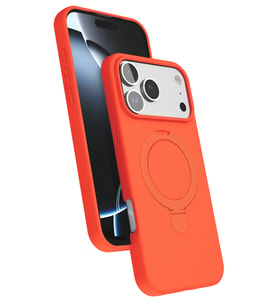 iPhone 17 Pro Max Regal Magsafe Standlı Kapak - Turuncu