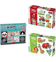 Tummy Time Aynalı Zeka Kartları Ve Orman -Çiftlik Puzzle 3Sİ1ARADA