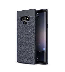 Samsung Galaxy Note 9 Kılıf Esnek Pu-Deri Leather-Pu Serisi Protected Case (Lacivert)