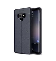 Samsung Galaxy Note 9 Kılıf Esnek Pu-Deri Leather-Pu Serisi Protected Case (Lacivert)