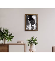 BK Home Atatürk Tasarımlı Doğal Masif Ahşap Çerçeveli Tablo 45x65cm-24