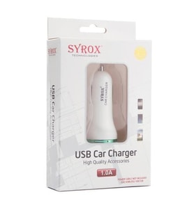 Syrox 1.0A 1 Usb Araç Şarj Başlığı C40