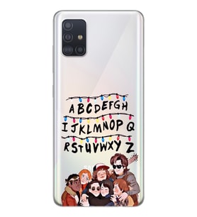 Samsung Galaxy A51 Uyumlu Stranger Things Desenli Şeffaf Telefon Kılıfı