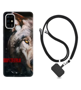 Casper E30 F20 X20 Kılıf Boyun Askılı Silikon Wolf Eyes 1758
