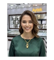 24 Ayar Gram Altınlı Fiyonk Kolye