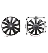 Üniversal Aksiyel Fan Motoru Düz Pervane 12 Volt 10 Inc Üfleyici