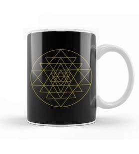 Classic Sri Yantra Kupa Bardak Porselen