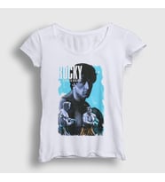 Presmono Kadın Beyaz Victory Film Rocky T-Shirt 250589tt