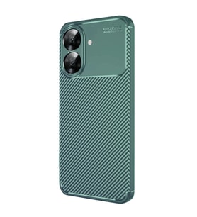 Realme Note 60 Kılıf Auto Focus Karbon Kapak - Koyu Yeşil