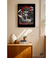 Naruto Shisui Uchiha Poster, Siyah Çerçeveli Duvar Tablosu - Anime Severlere Özel