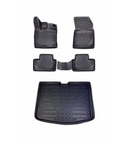 Renault Captur 2020+ 3D Havuzlu Paspas ve Üst Bagaj Havuzu Seti (Siyah)