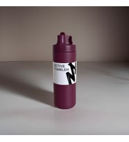 Çift Yalıtımlı Pipetli 550ML Stainless Steel Vakumlu Termos (Bordo)
