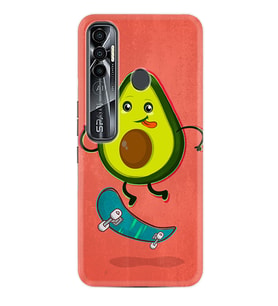 Tecno Spark 6 6 Go 8C 8 Pro 7 7 Spark 9 Pro Kılıf Desemli Silikon Avokado Skate 1741
