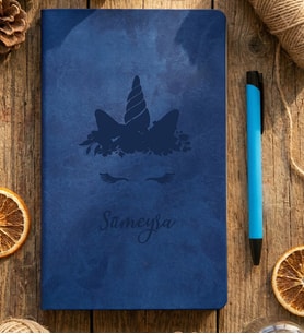 Kişiye Özel Unicorn Defter Doğum Günü Hediyesi (Mavi)