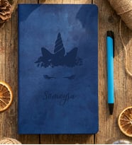 Kişiye Özel Unicorn Defter Doğum Günü Hediyesi (Mavi)