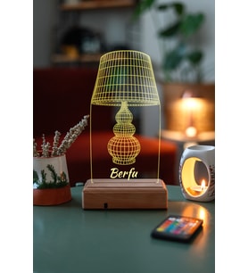 Sevgiliye Hediye 3D 16 Renk Dekoratif Led Masa Lambası