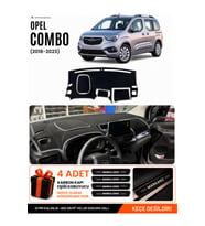 OPEL COMBO (2018-2023) Uyumlu Torpido Örtüsü Torpido Kılıfı - Siyah Gri