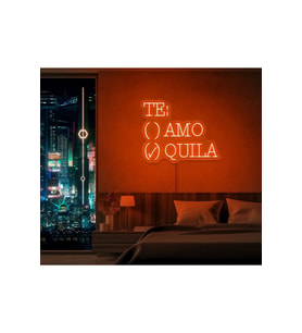 TE:AMO/QUILA Yazılı ve Şekilli Neon Tabela