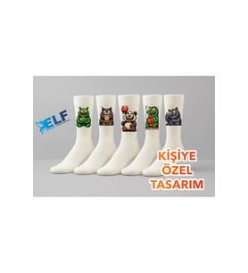 Kişiye Özel Basklı Resimli Yazılı Çorap (2Adet)