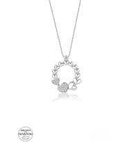 SWAROVSKİ TAŞLI  ZİRCONİA AŞK DÖNGÜSÜ 925 AYAR GÜMÜŞ KOLYE