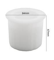 SİLİKON KALIP TAŞ TOZU İTHAL DEKORATİF KÜÇÜK MUMLUK SAKSI KALIBI PARAFİN EPOKSİ REÇİNE HB120-0157 (Beyaz)