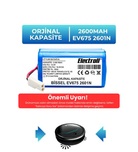 Bissell Ev675 2601N Uyumlu Robot Süpürge Bataryası (ORJİNAL KAPASİTE) 2600mAh