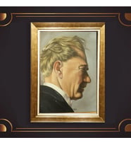 Özel Seri Paspartulu Çerçeveli Atatürk Tablo l22 (Gold)