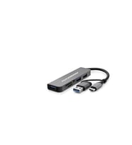 Usb 3.0 & Type-C Combo Hub Kart Okuyucu 5 Port - Gri HDX7826