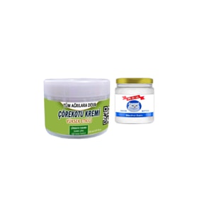 Çörek Otu Kremi 150 ml Büyük Boy Ağrı Kremi + Snow Kitten 50 ml Menthol Balm / Kas Diz Dirsek Sırt Bel İskelet Eklem Ağrılarına Masaj Seti