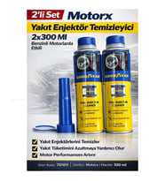 Benzinli Motorlar İçin Yakıt Enjektör Temizleyici Katkı 2’li Set 300 Ml Motorx