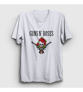Presmono Unisex Beyaz Bunch Guns N' Roses T-Shirt 56436tt