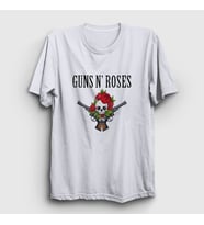 Presmono Unisex Beyaz Bunch Guns N' Roses T-Shirt 56436tt