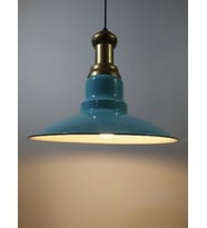 RİOLİGHT RETRO TURKUAZ TEKLİ METAL SARKIT AVİZE ÇAP: 30CM (Siyah)