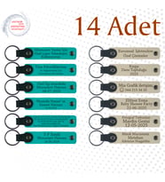 K Turkuaz & S Kahve, 14’lü Set, Kişiye Özel Şık Anahtarlık, Kurumsal Workshop Katılımcılarına Hediye