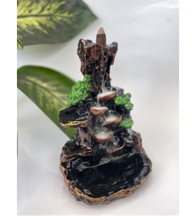Ağaçlı Model Geri Akış Tütsülük (siyah & bakır) 21 Cm
