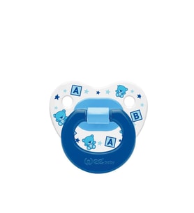 Wee Baby 0-6 Ay Desenli Damaklı Emzik No:1 Mavi