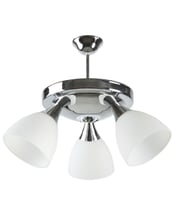 MYLİGHTS  KROM  MODERN SPOR ÜÇLÜ OPAL CAMLI AVİZE (Siyah)