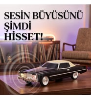 Nostaljik Otomobil Figürlü Kablosuz Müzik Kutusu - Radyolu Masaüstü Şık Tasarım Hoparlör