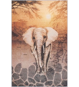 Eliana Home Baskılı, Yıkanabilir Kaymaz Taban Salon Halısı LNA1440 100x150 cm (Gri)