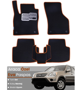 HONDA CRV 2 (2002-2006) Uyumlu EVA Paspas Tam Set–Araca Özel,Kolay Montaj,Su Geçirmez