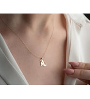 Kişiye Özel 925 Ayar Gümüş Sevimli Unicorn Model Kolye (Gold)