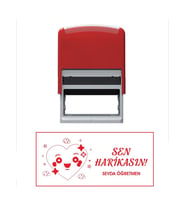 Kişiye Özel Isimli Kırmızı Öğretmen Kaşesi - 5