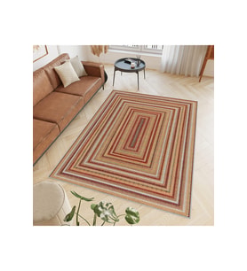 Rovigo Home Dijital Baskı Yıkanabilir Kaymaz Taban Salon Halısı RVG0565 (Kırmızı)