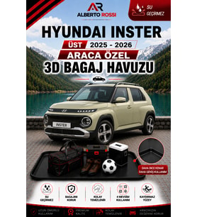 Hyundai Inster ÜST 2025 - 2026 Araca Özel 3D Bagaj Havuzu