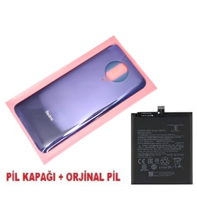 Xiaomi POCO F2 PRO Arka Kapak Batarya Pil Kapağı + PİL (CAM) MOR