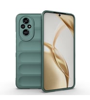 Honor 200 Uyumlu Kılıf Esnek TPU Oyuklu Arka Yüzey Tasarımlı Zore Etnik Silikon Kapak (Koyu Yeşil)