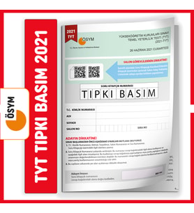 YKS-TYT 2021 ÖSYM Tıpkı Basım Türkiye Geneli Dijital Çözümlü Çıkmış Soru Kitapçı (Beyaz)